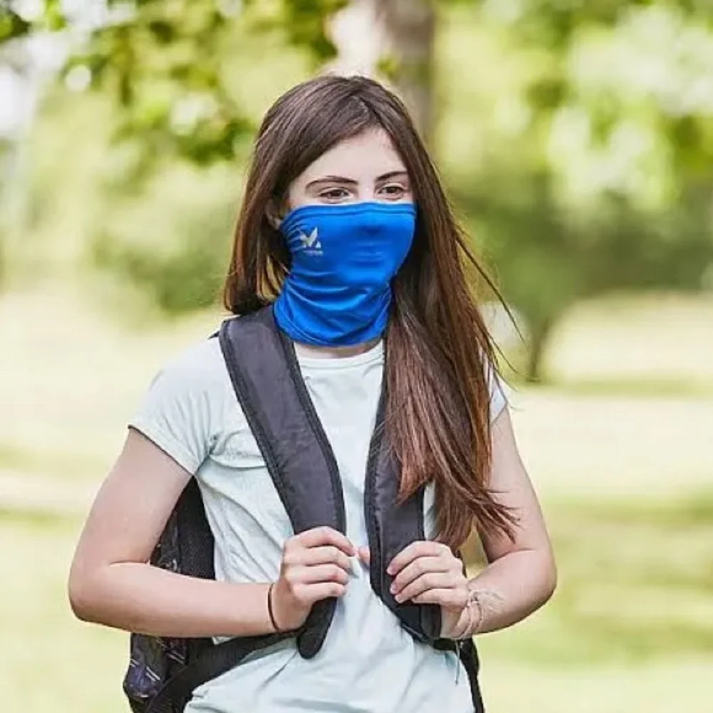 Mission Unisex Kids Youth 2 Pack Cooling Neck Gaiter - Blue